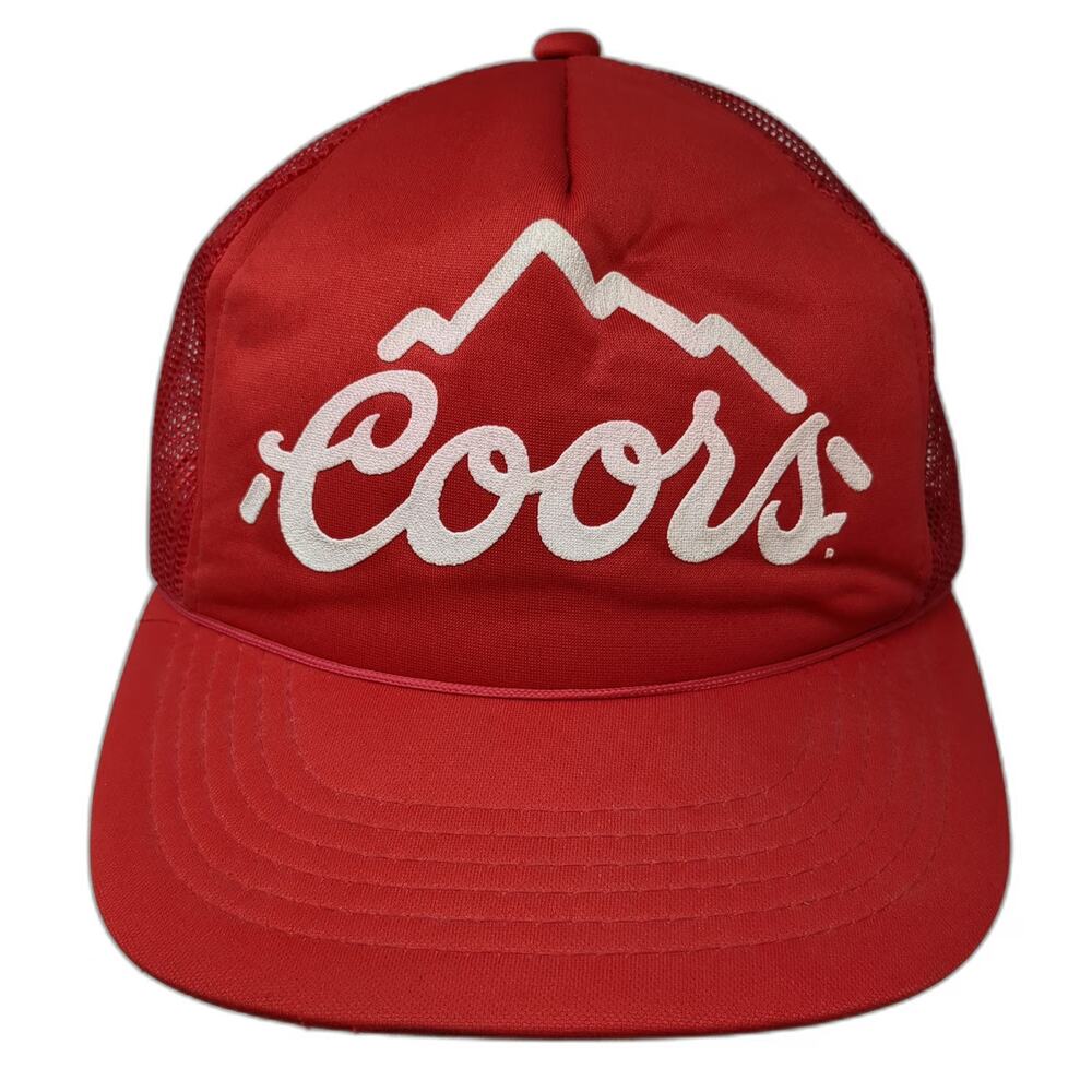 Staton Wholesale Coors Beer Red Trucker Hat Mesh Snapback Foam Mountain Vintage